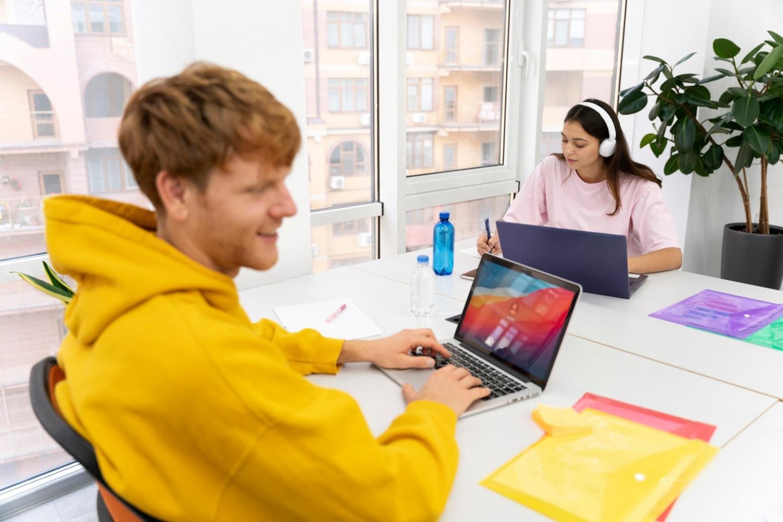 Financial analysis workspace with global market data and regional trade reports